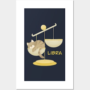 Libra cat zodiac sign Posters and Art